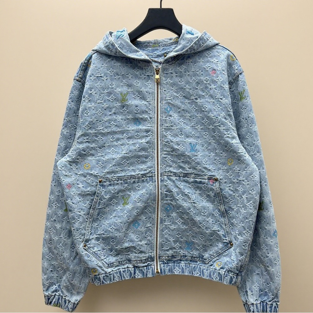 Louis Vuitton Light Blue Monogram Jacket